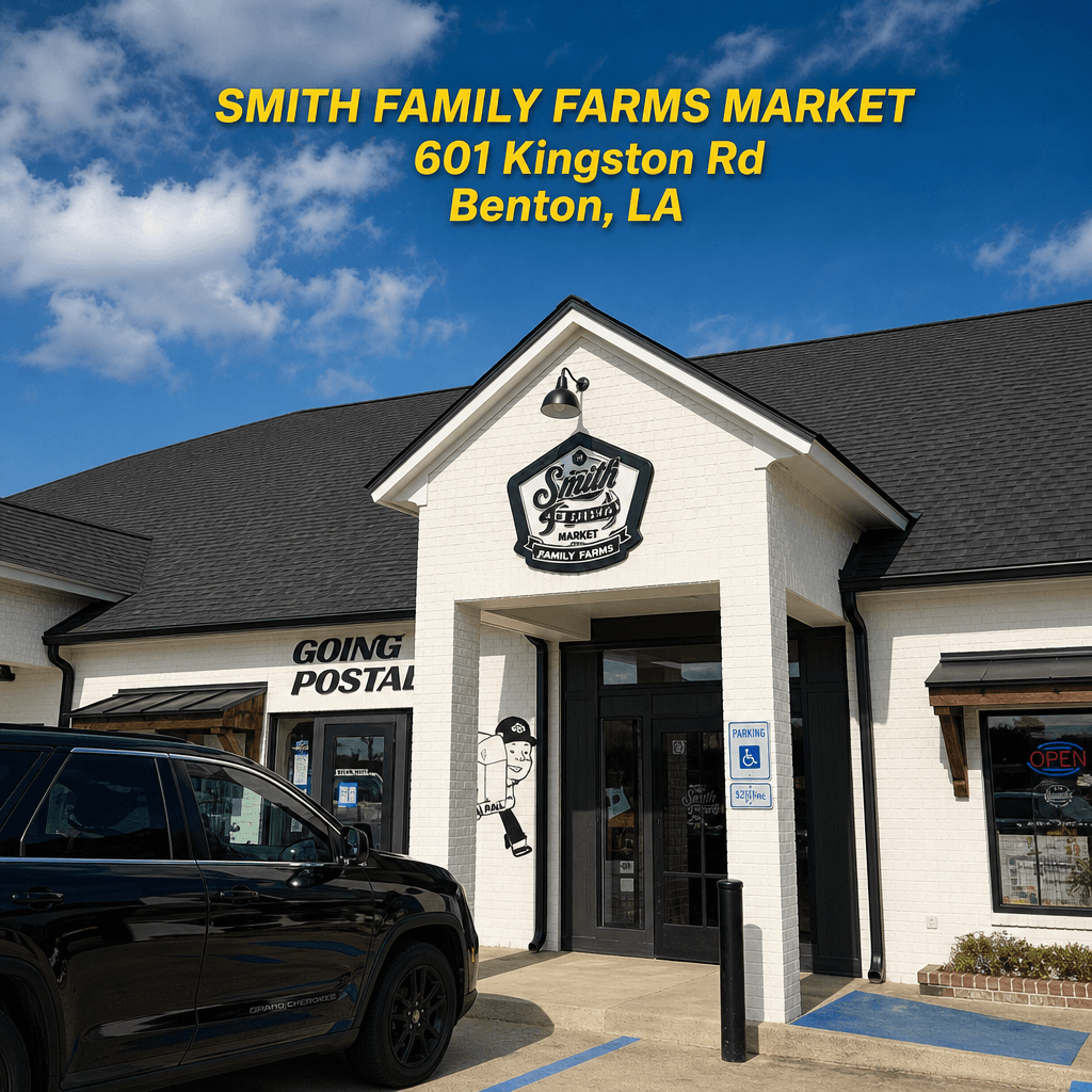 Smith Family Farms Market storefront in Benton, Louisiana