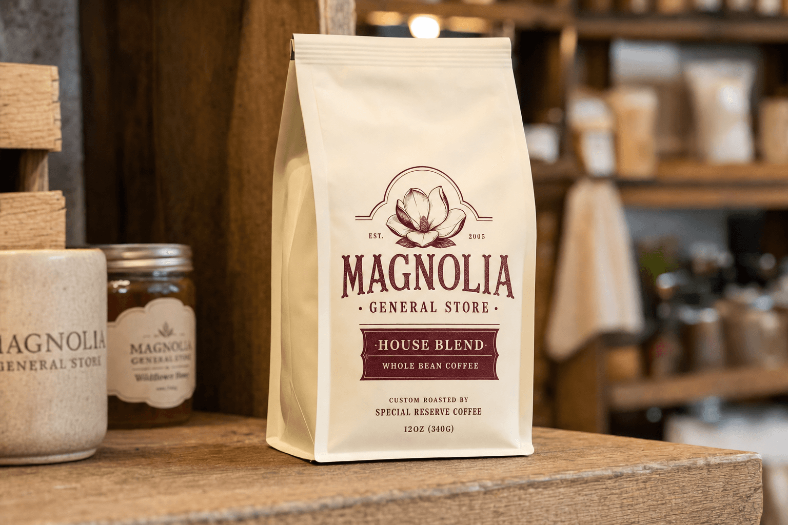 Magnolia General Store concept private-label coffee bag